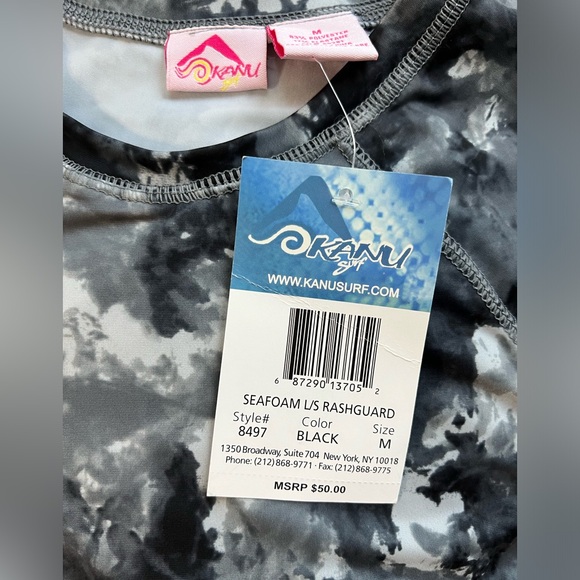 Kanu Surf Black  and White Rashguard Kanu Surf Medium - Picture 3 of 3